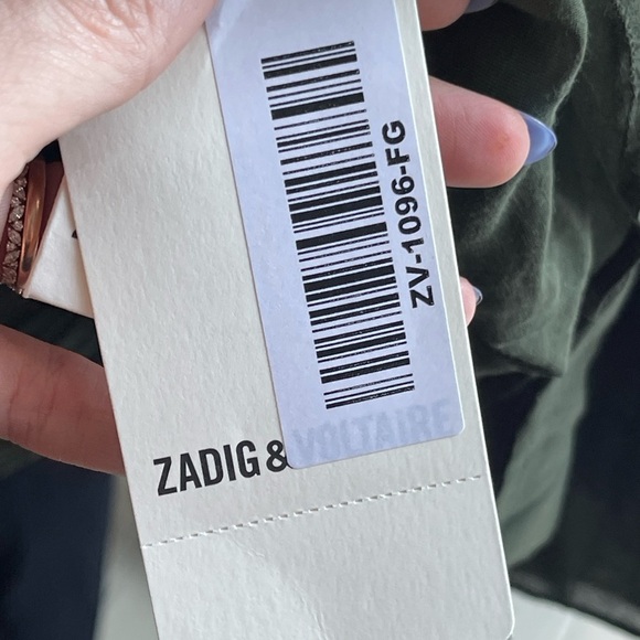 NWT Zadig & Voltaire Women’s Timmy Tomboy Blouse- Kaki Green - Picture 6 of 10